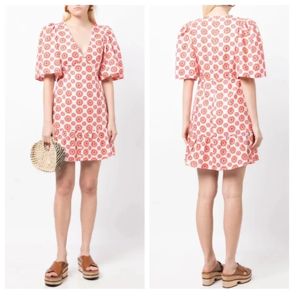 RHODE Mariana Linen Mini Dress | 2 - Picture 1 of 12